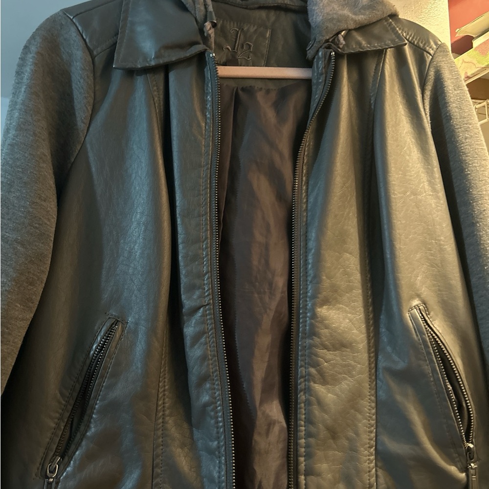 Men's Black Faux Leather Jacket